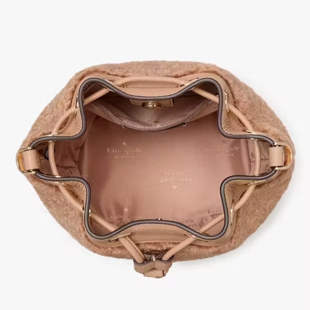 Kate Spade Rosie Faux Fur Bucket Crossbody With Pouch, NWT - Picture 3 of 8